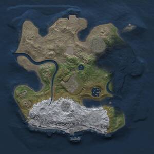 Thumbnail Rust Map: Procedural Map, Size: 2500, Seed: 1786560393, 9 Monuments