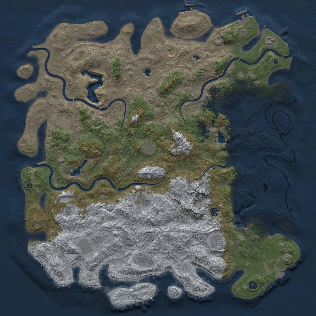Rust Map: Procedural Map, Size: 5500, Seed: 1756024087, 17 Monuments