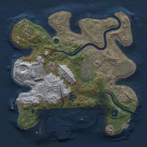 Thumbnail Rust Map: Procedural Map, Size: 3000, Seed: 1684808134, 13 Monuments