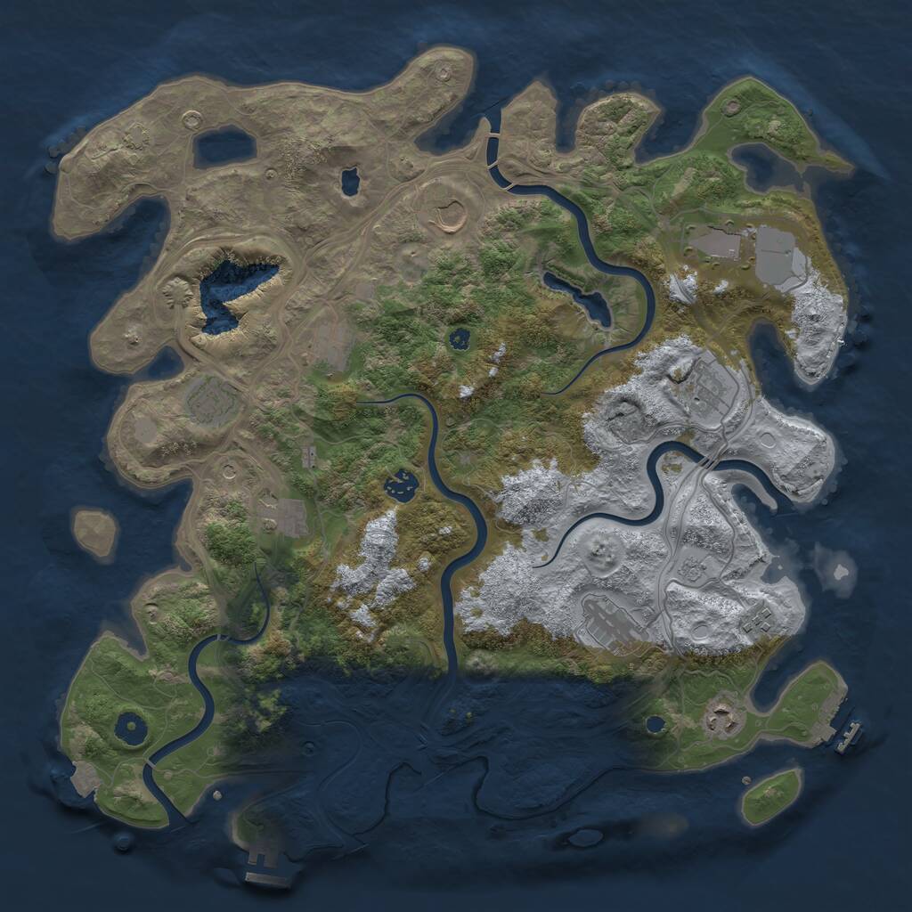 Rust Map: Procedural Map, Size: 4250, Seed: 13508, 16 Monuments