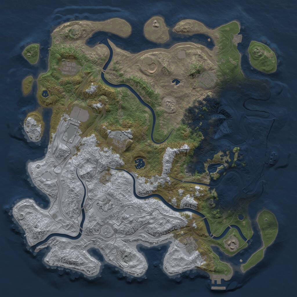 Rust Map: Procedural Map, Size: 4250, Seed: 50506148, 16 Monuments