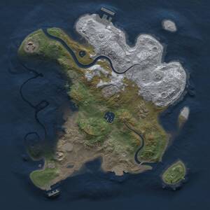 Thumbnail Rust Map: Procedural Map, Size: 3000, Seed: 619583443, 11 Monuments