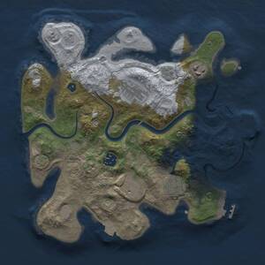 Thumbnail Rust Map: Procedural Map, Size: 3000, Seed: 8997, 12 Monuments