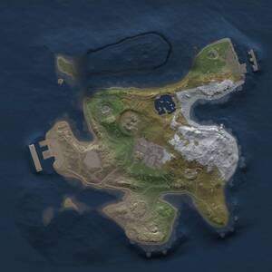 Thumbnail Rust Map: Procedural Map, Size: 2000, Seed: 1991860063, 7 Monuments