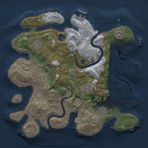 Thumbnail Rust Map: Procedural Map, Size: 3250, Seed: 19144879, 13 Monuments