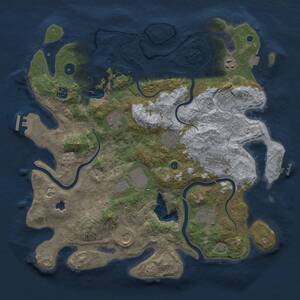 Thumbnail Rust Map: Procedural Map, Size: 4000, Seed: 10271, 16 Monuments