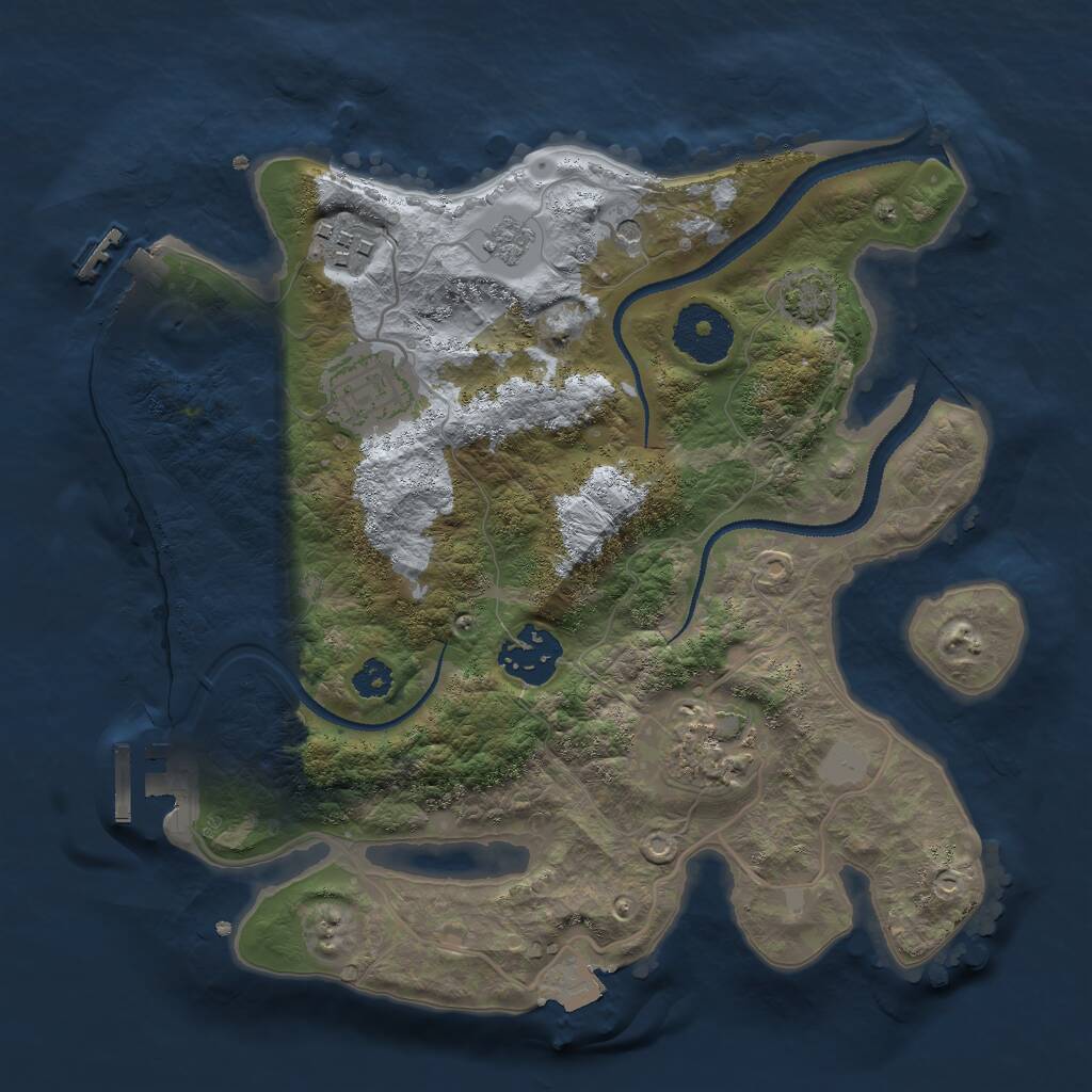 Rust Map: Procedural Map, Size: 2800, Seed: 1030211658, 10 Monuments