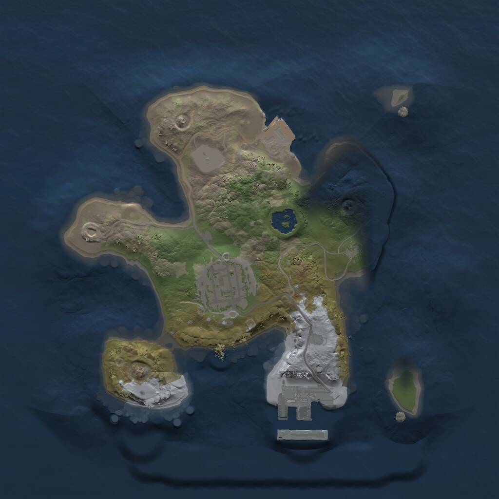 Rust Map: Procedural Map, Size: 2000, Seed: 5692, 3 Monuments