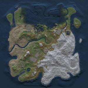 Thumbnail Rust Map: Procedural Map, Size: 3800, Seed: 19216810, 15 Monuments