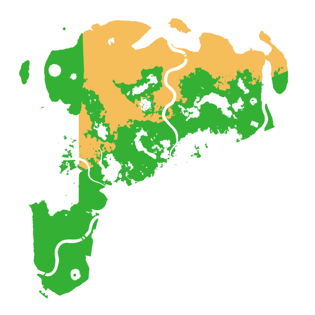 Biome Rust Map: Procedural Map, Size: 4444, Seed: 615561