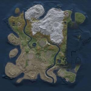 Thumbnail Rust Map: Procedural Map, Size: 3500, Seed: 78955152, 14 Monuments