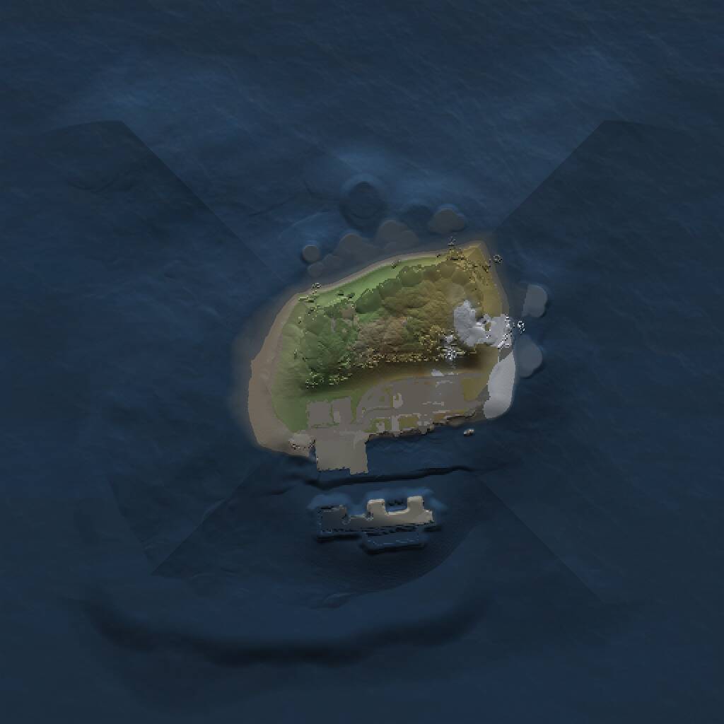 Rust Map: Procedural Map, Size: 1000, Seed: 1603296422, 2 Monuments