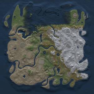 Thumbnail Rust Map: Procedural Map, Size: 4500, Seed: 160540546, 17 Monuments