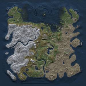 Thumbnail Rust Map: Procedural Map, Size: 4500, Seed: 420666, 17 Monuments