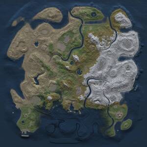 Thumbnail Rust Map: Procedural Map, Size: 4250, Seed: 394202277, 16 Monuments