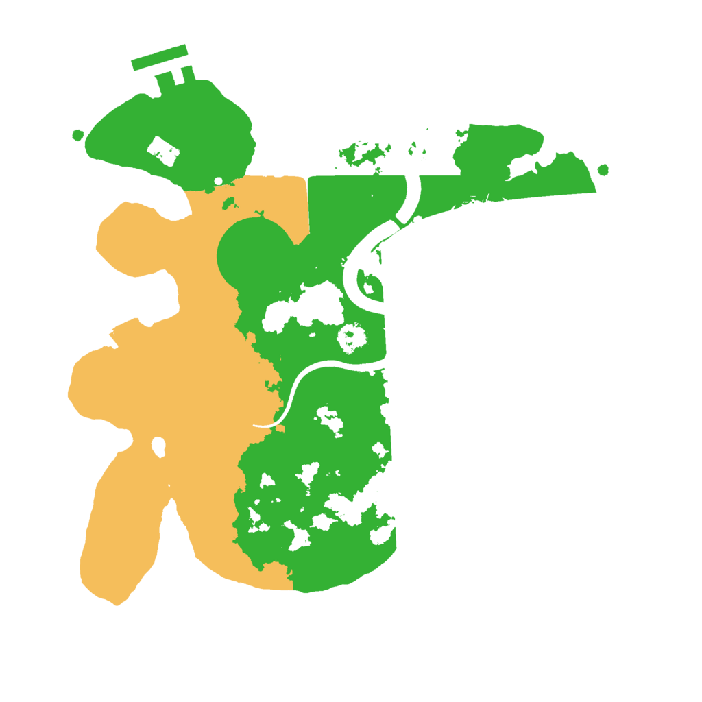 Biome Rust Map: Procedural Map, Size: 2500, Seed: 266222718