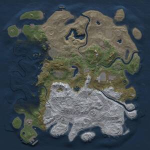 Thumbnail Rust Map: Procedural Map, Size: 4500, Seed: 699249938, 16 Monuments
