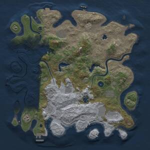 Thumbnail Rust Map: Procedural Map, Size: 4000, Seed: 711223, 15 Monuments