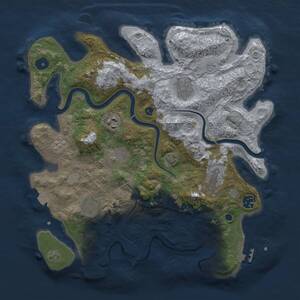 Thumbnail Rust Map: Procedural Map, Size: 3500, Seed: 1269468, 13 Monuments