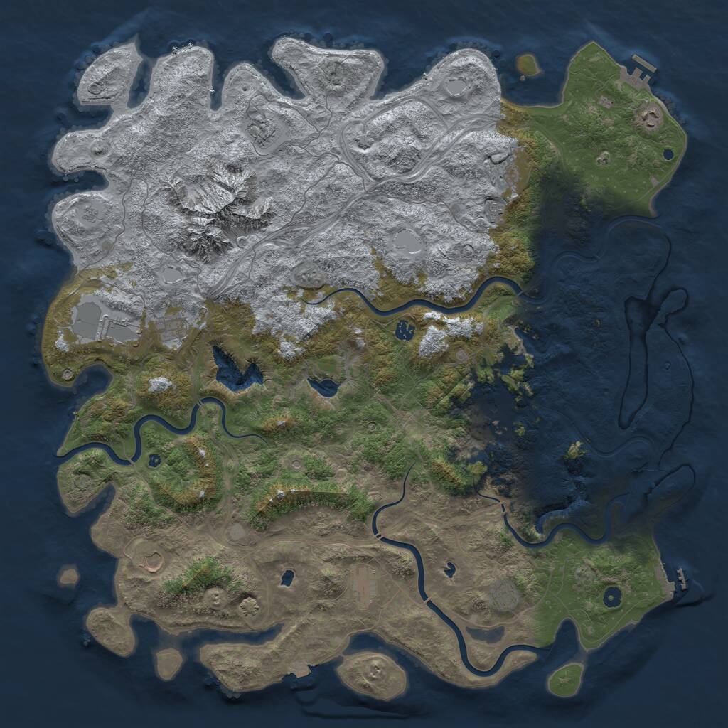 Rust Map: Procedural Map, Size: 5500, Seed: 1721570512, 17 Monuments