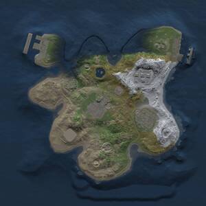 Thumbnail Rust Map: Procedural Map, Size: 2000, Seed: 12849433, 7 Monuments