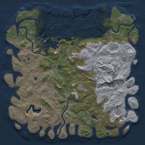 Thumbnail Rust Map: Procedural Map, Size: 6000, Seed: 1340483902, 17 Monuments