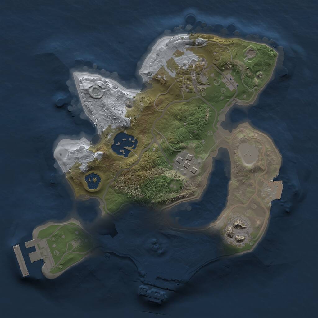 Rust Map: Procedural Map, Size: 2000, Seed: 666780, 7 Monuments