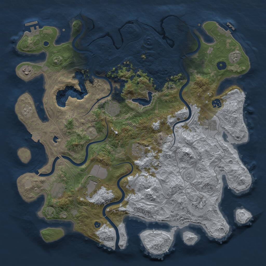 Rust Map: Procedural Map, Size: 4250, Seed: 191372605, 15 Monuments