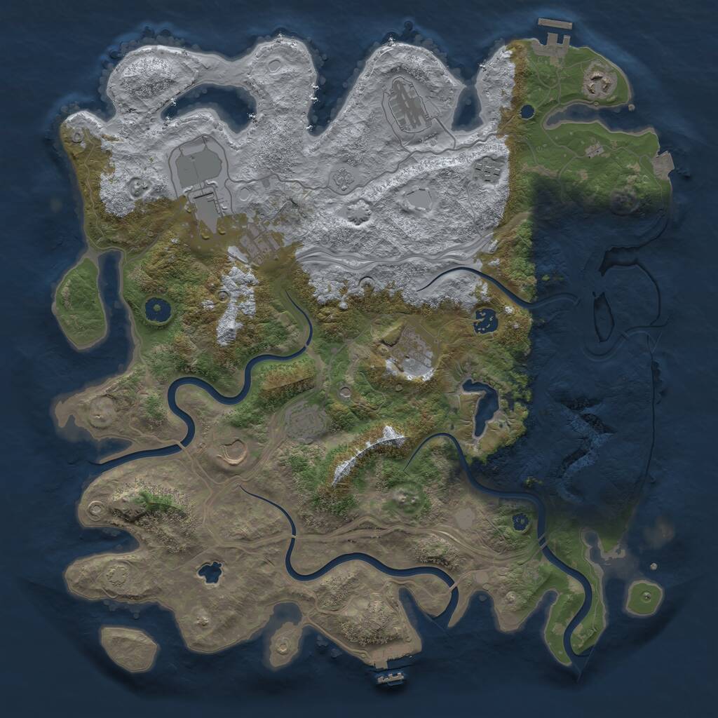 Rust Map: Procedural Map, Size: 4250, Seed: 69250819, 15 Monuments
