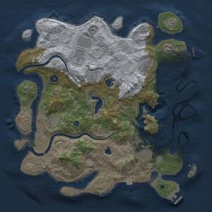 Thumbnail Rust Map: Procedural Map, Size: 4000, Seed: 1148068706, 14 Monuments