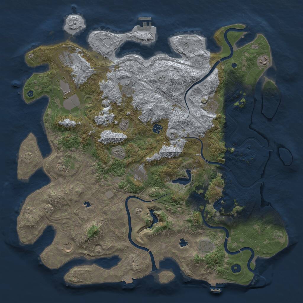 Rust Map: Procedural Map, Size: 4775, Seed: 552866942, 17 Monuments