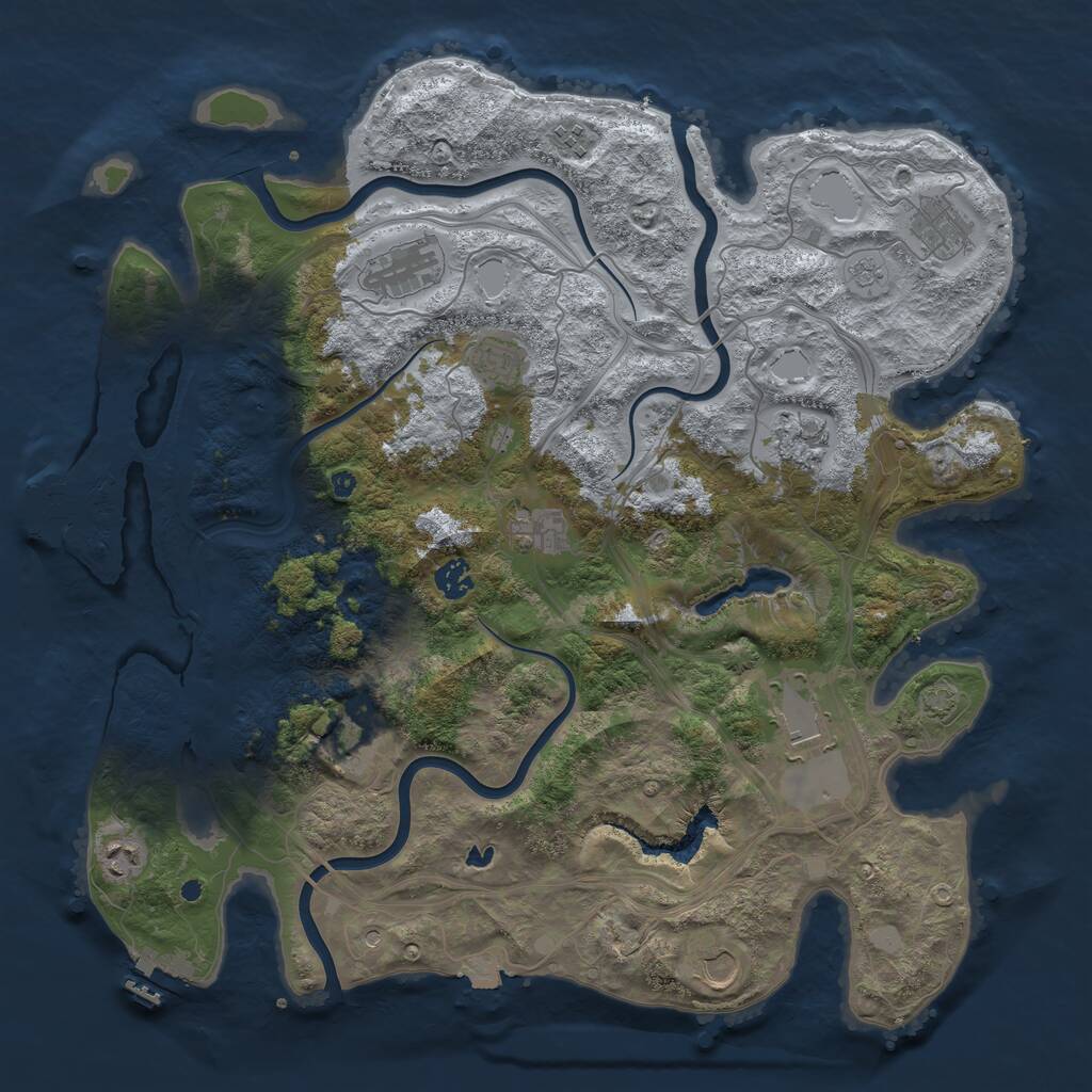 Rust Map: Procedural Map, Size: 4250, Seed: 27397, 17 Monuments