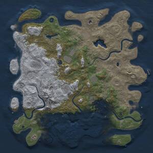 Thumbnail Rust Map: Procedural Map, Size: 5000, Seed: 12340311, 17 Monuments