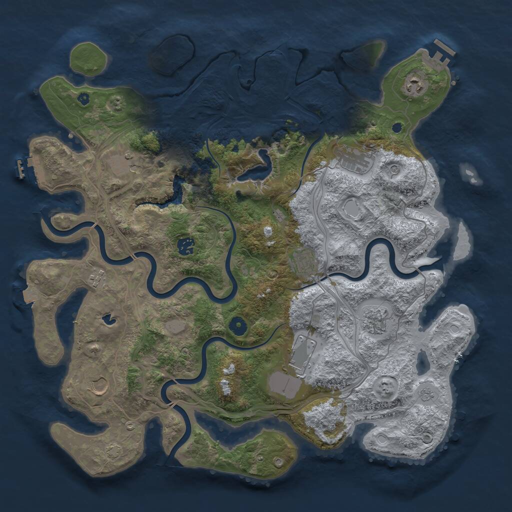 Rust Map: Procedural Map, Size: 4250, Seed: 904062068, 15 Monuments