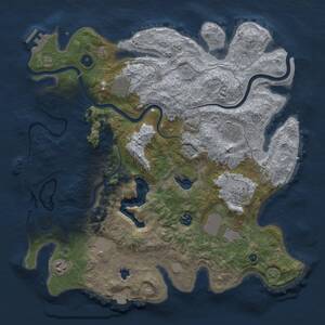 Thumbnail Rust Map: Procedural Map, Size: 4000, Seed: 1517098251, 14 Monuments