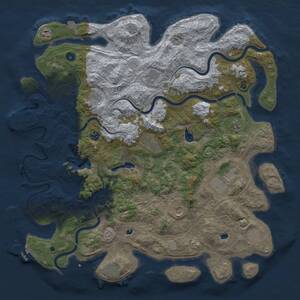 Thumbnail Rust Map: Procedural Map, Size: 4850, Seed: 9125009, 17 Monuments