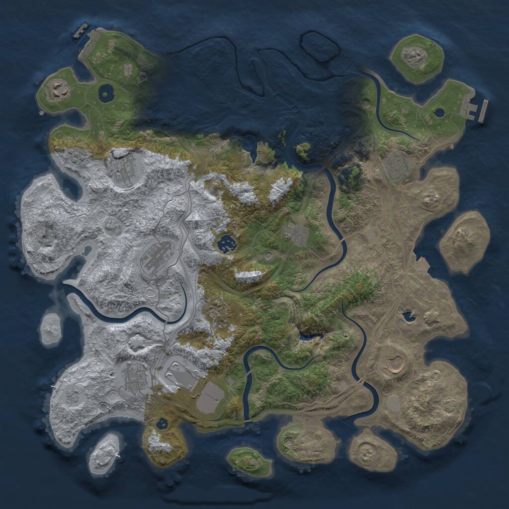 Rust Map: Procedural Map, Size: 4350, Seed: 31, 17 Monuments