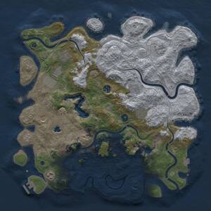 Thumbnail Rust Map: Procedural Map, Size: 4250, Seed: 921766523, 14 Monuments