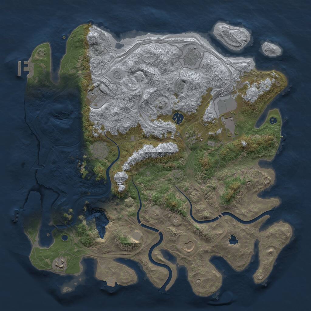 Rust Map: Procedural Map, Size: 4250, Seed: 1738569658, 15 Monuments