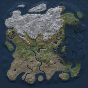 Thumbnail Rust Map: Procedural Map, Size: 4500, Seed: 490703270, 17 Monuments