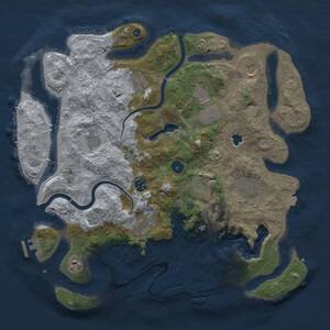 Thumbnail Rust Map: Procedural Map, Size: 4000, Seed: 1415162342, 16 Monuments