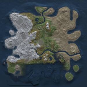 Thumbnail Rust Map: Procedural Map, Size: 3500, Seed: 2560560, 14 Monuments