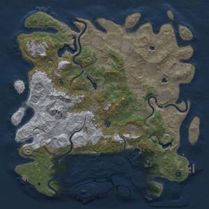 Thumbnail Rust Map: Procedural Map, Size: 5000, Seed: 456489, 17 Monuments