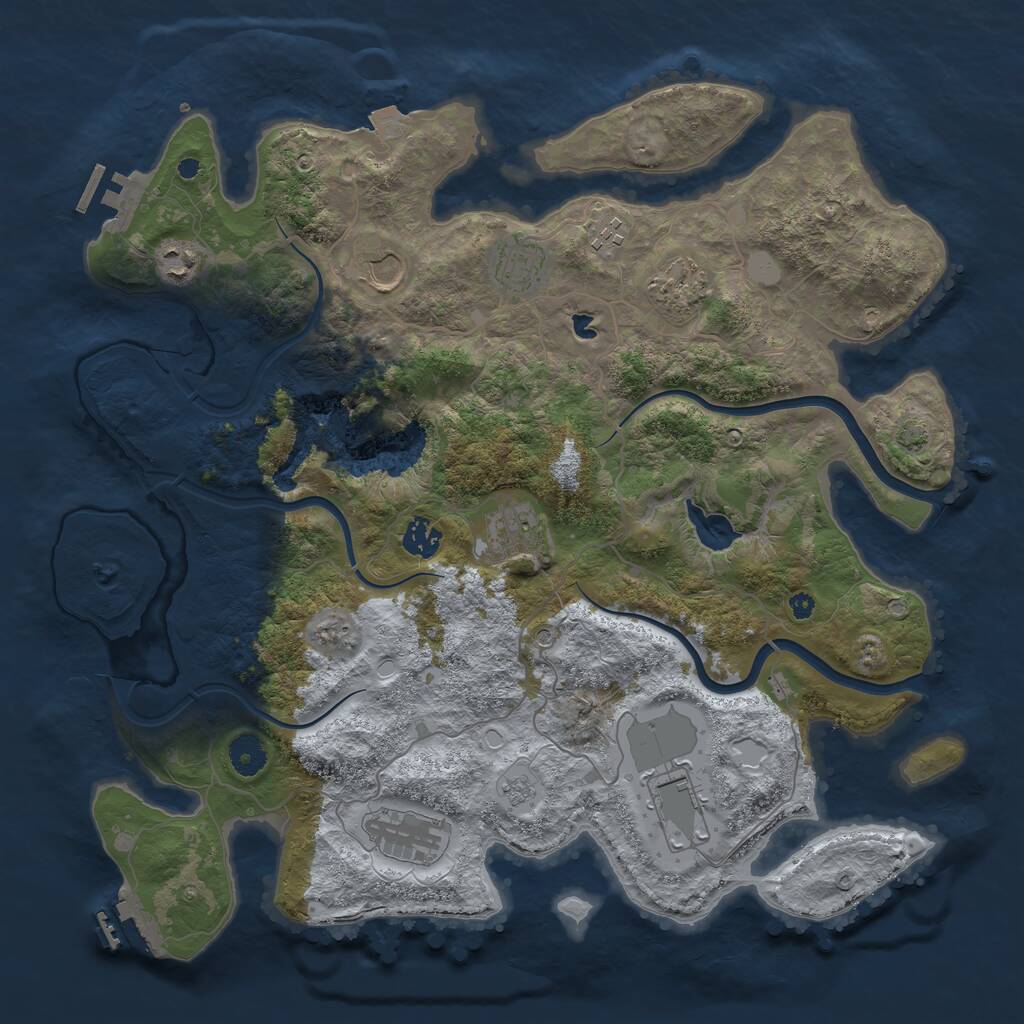 Rust Map: Procedural Map, Size: 4000, Seed: 1669915371, 15 Monuments