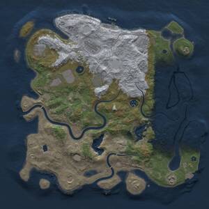 Thumbnail Rust Map: Procedural Map, Size: 4000, Seed: 752426876, 15 Monuments