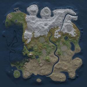 Thumbnail Rust Map: Procedural Map, Size: 3750, Seed: 1606431151, 16 Monuments