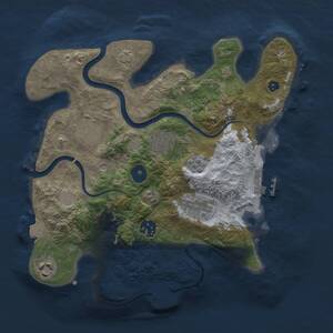 Thumbnail Rust Map: Procedural Map, Size: 3000, Seed: 1707263222, 11 Monuments