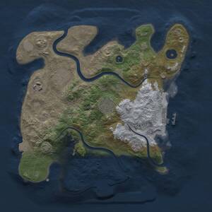 Thumbnail Rust Map: Procedural Map, Size: 3000, Seed: 1707263222, 9 Monuments
