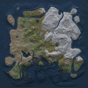 Thumbnail Rust Map: Procedural Map, Size: 4000, Seed: 1947497265, 15 Monuments