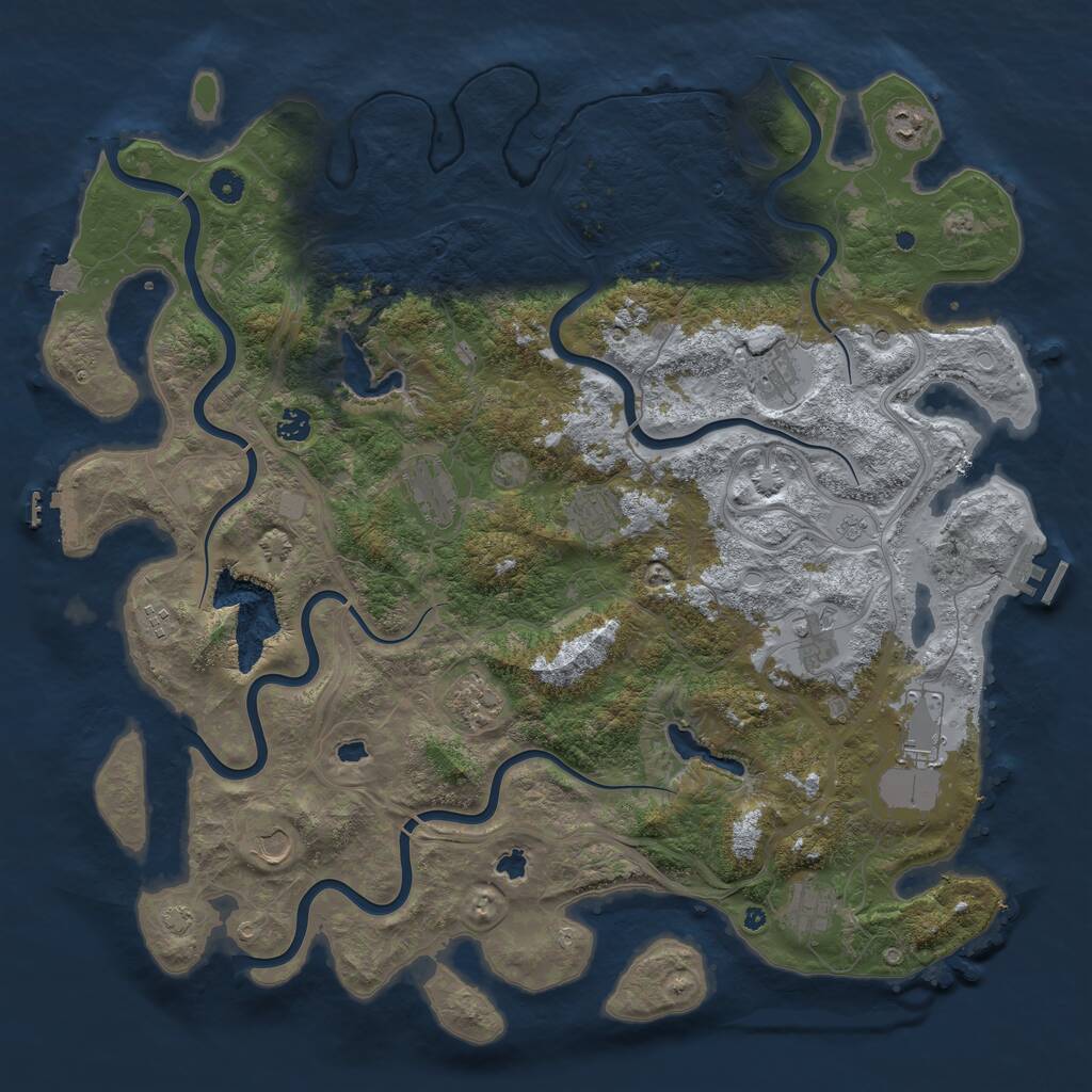 Rust Map: Procedural Map, Size: 4800, Seed: 1521617490, 17 Monuments